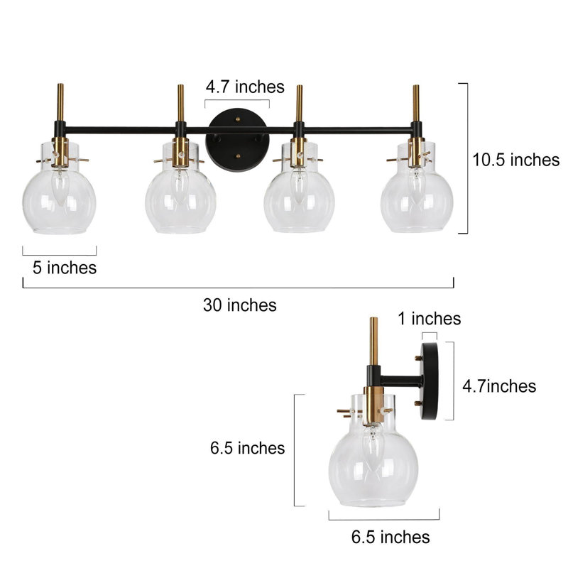 Longshore Tides Satilla 4 - Light Dimmable Vanity Light & Reviews | Wayfair