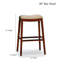 Tabouret de bar de 30 po de hauteur, siège en cuir gris blanc, améliore l'apparence de la cuisine ou de la finition et du siège blancs, esthétique moderne