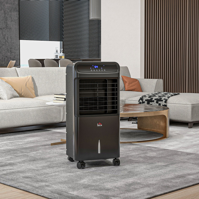 Refroidisseur d'air par évaporation avec réservoir d'eau de 3,2 gallons, Noir