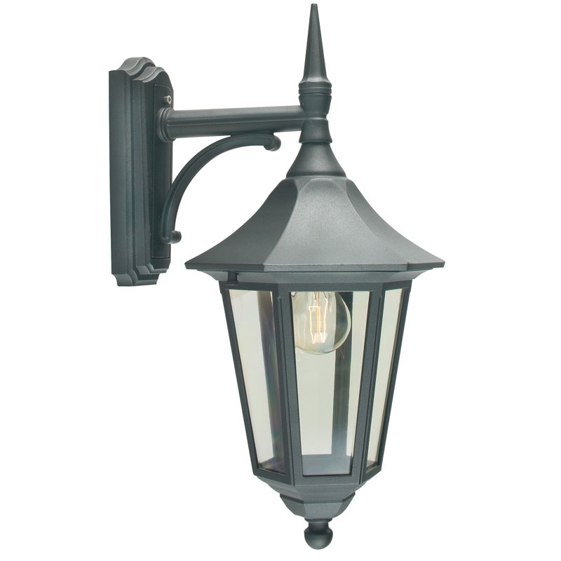 Aelia 54cm H Outdoor Wall Lantern, Black