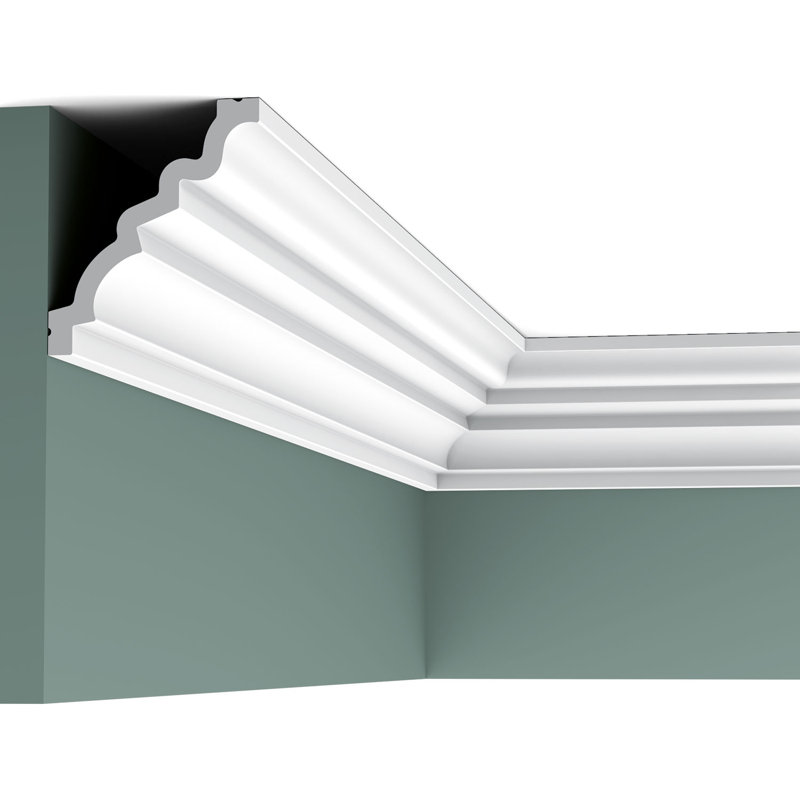 3-1/2 in x 4-1/8 in x 78-3/4 in Primed White Plain Polyurethane Crown Moulding