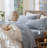 MooMee Sheet Set Extra Deep Pocket 100% Washed Cotton Linen Like Textured Lightweight Breathable-469595434-404490825