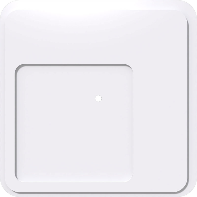 White PVC Contemporary Square Ceiling Medallion 10"