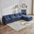 Redenius U-shape Boucle Upholstered Sectional Sofa With Armrest-107084688