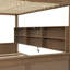 Lit double superposé au-dessus de grand lit double avec armoires de rangement et ports USB-1219647914-1219647912