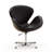 Raspberry Wool Blend Upholstered Swivel Balloon Chair-1773073059
