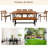 7-piece Outdoor Acacia Wood Dining Set – Seats 7-8, 1 Table + 1 Bench + 5 Ergonomic Chairs With Removable Beige Cushions, Adjustable Feet, Space-saving Storage (indoor/outdoor Use)