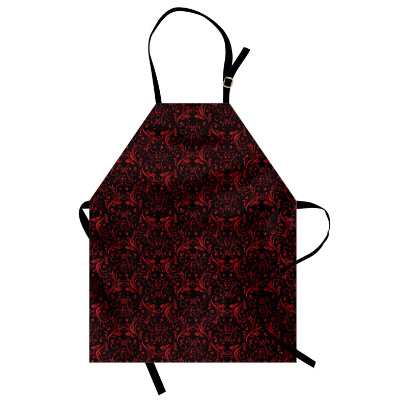 Tablier East Urban Home victorien unisexe, formes de foin rétro, taille adulte, gris anthracite et rubis