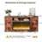 Farmhouse  Fireplace Tv Stand  For Tvs Up To 80" With 36" Electric Fireplace, Large Highboy Entertainment Center With Led Lights, Glass Door Cabinet & Storage Drawer-1097627895