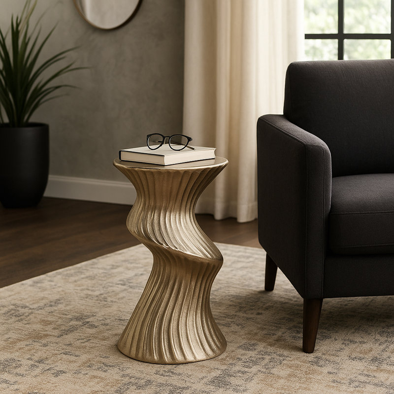 Plateau de table en marbre Fairchild, H 22 po x l 13 po x P 13 po