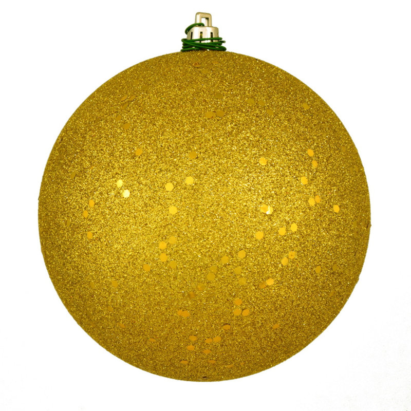 Ornement boule Décor, H 10 po x l 10 po x P 10 po, Or médaillon