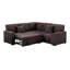 Coussin de salon modulaire réversible de style moderne avec rangement escamotable 3 pièces