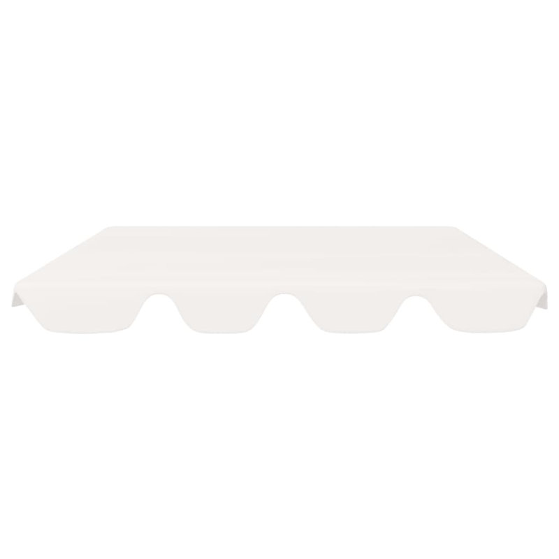 Replacement Canopy for Garden Swing, 18cm H x 122,5/145 cm W x 188cm D, White