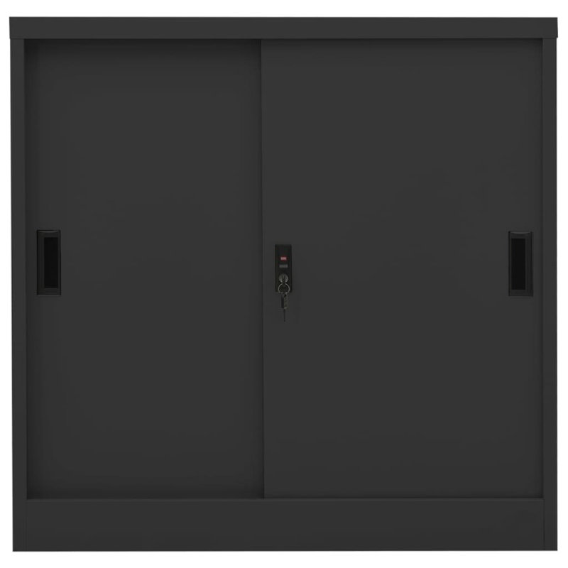 Armoire de bureau avec porte coulissante 35,4 po x 15,7 po x 35,4 po, Anthracite