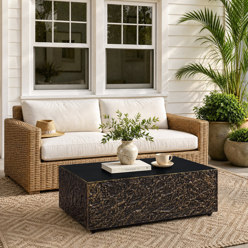 Table basse d'extérieur 40 "en oxyde de magnésium, Bronze
