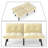 Classic Velvet Upholstered Convertible Futon Sofa Bed with Adjustable Split Backrest-1859219905