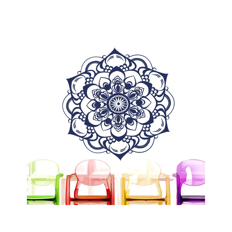 Décalcomanie murale décoration boho Natazhat, Bleu