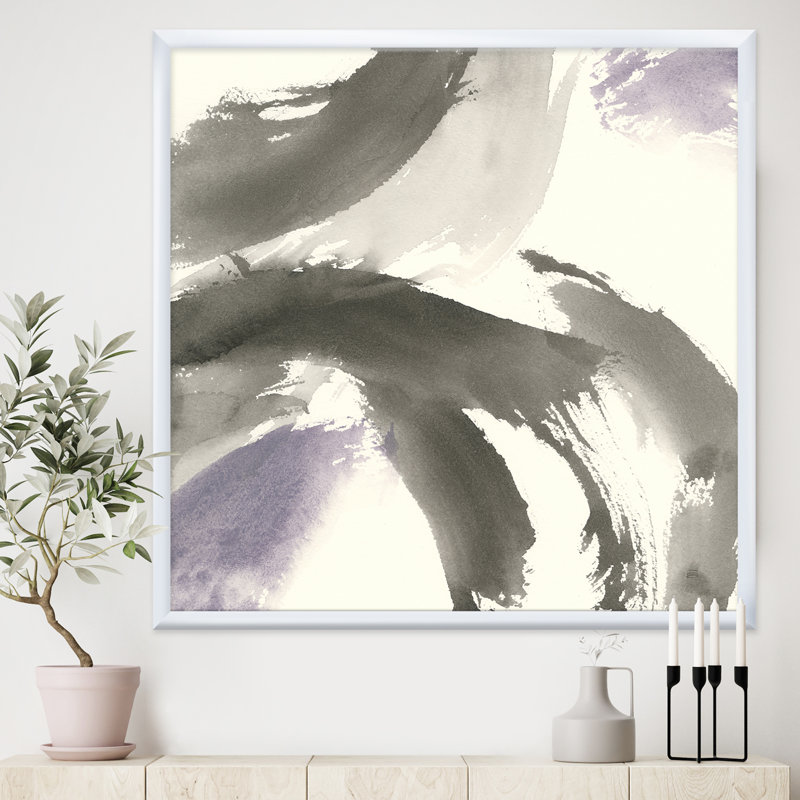 « minimalic geste iii »-cadre photo imprimé sur toile, H 46 po x l 46 po x P 1,5 po, Cadre blanc