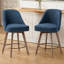 Tabouret pivotant rembourré Mangu (ensemble de 2)-64612489