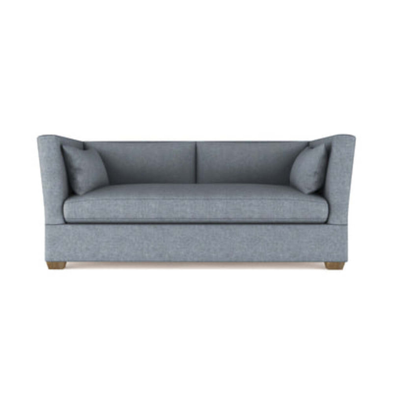 Rivington Flare Square Track-Arm Sofa, Weathered, 31" H x 84" W x 37" D, Vintage Leather Alabaster