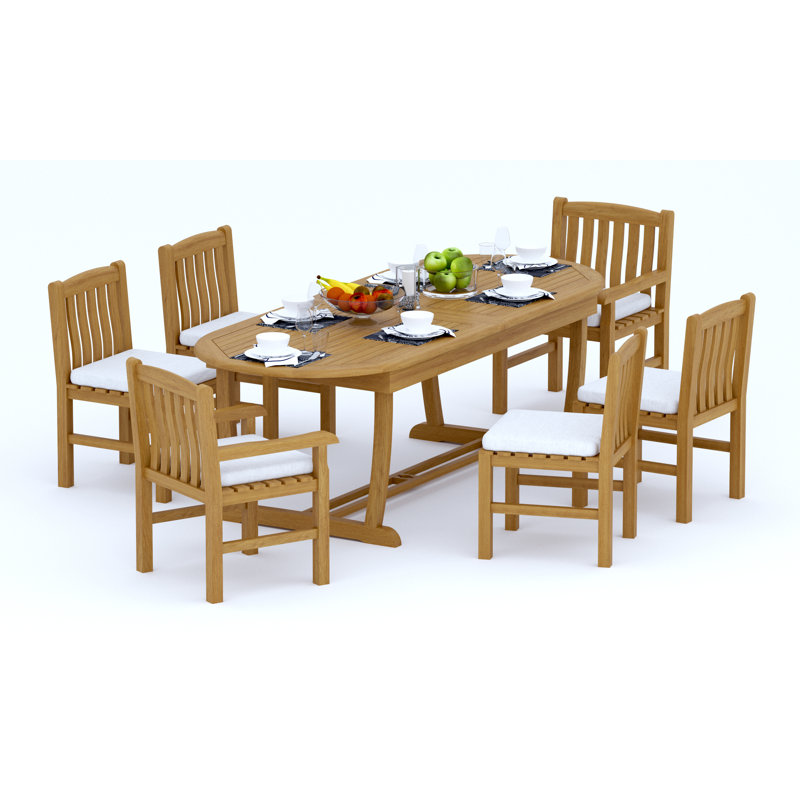 Devon Outdoor - Piece Teak Dining Set, 6