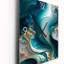 Horloge murale abstraite géode abstraite turquoise III-917321288