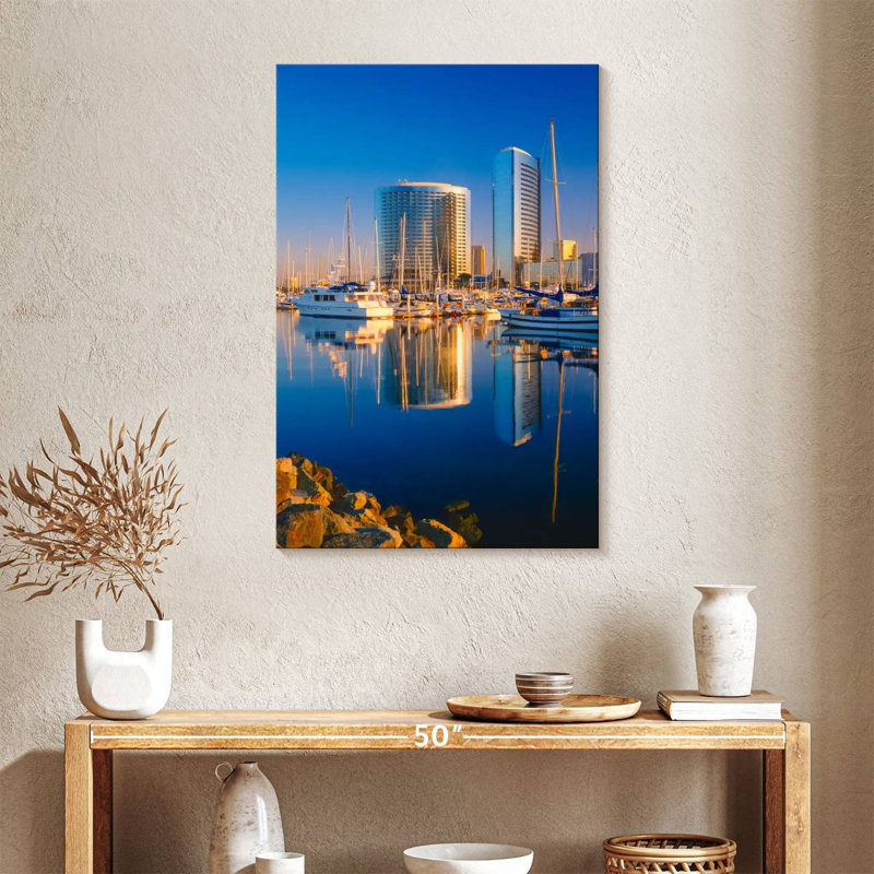 San Diego Pier Reflection, 36" H x 24" W