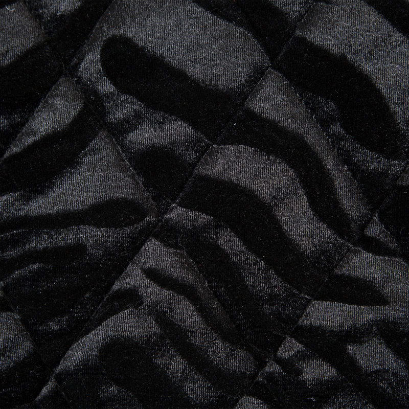 Alasdhair Polyester Solid Colour Bedspread, Black, W220 x L240cm