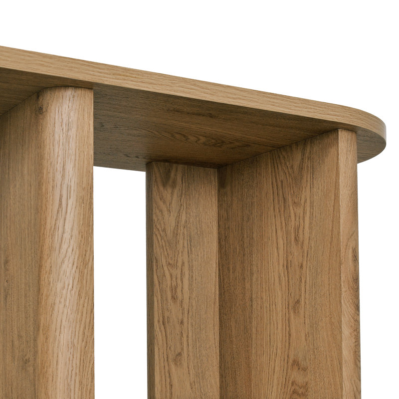Loon Peak Janarius Low Oak Wood Effect Bookcase with Compact 2-Shelf Design for Living Room