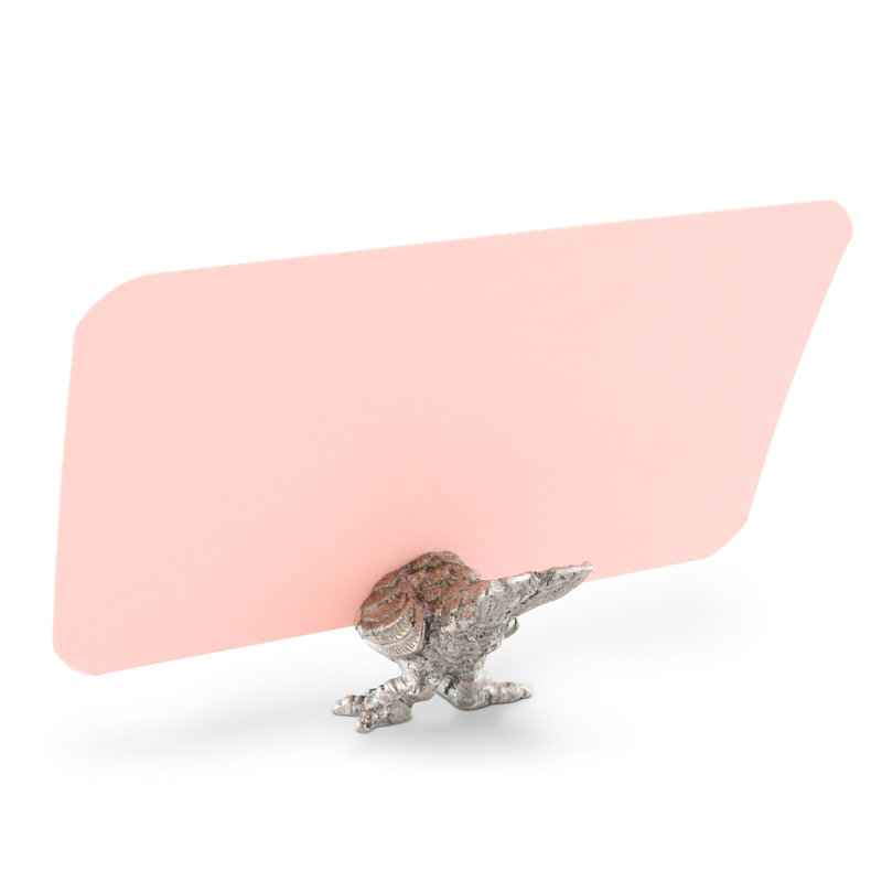 Song Bird Pewter Place Card Holder