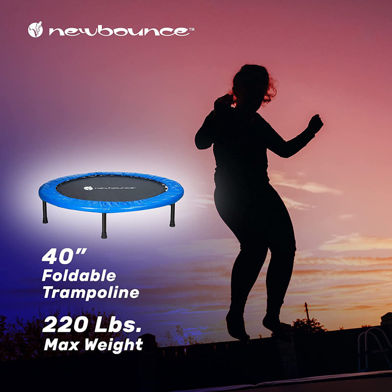 Blue Round Mini Trampoline for Kids and Adults
