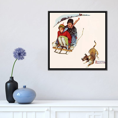 Rihamna Downhill Daring by Norman Rockwell - Print