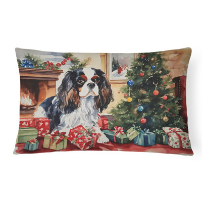 Cavalier Spaniel Cozy Christmas Throw Pillow