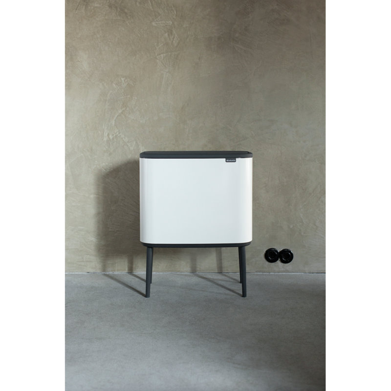 Pine Green Fingerprint Resistant Rectangular Trash Can with Legs
