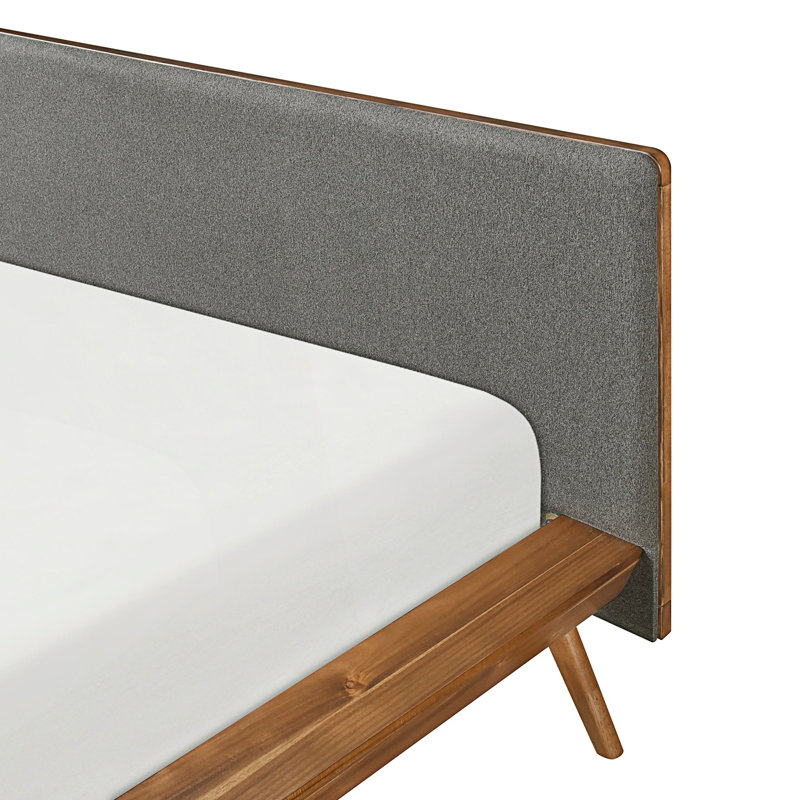 1Pc Platform Bed With Upholstered Headboard, Queen