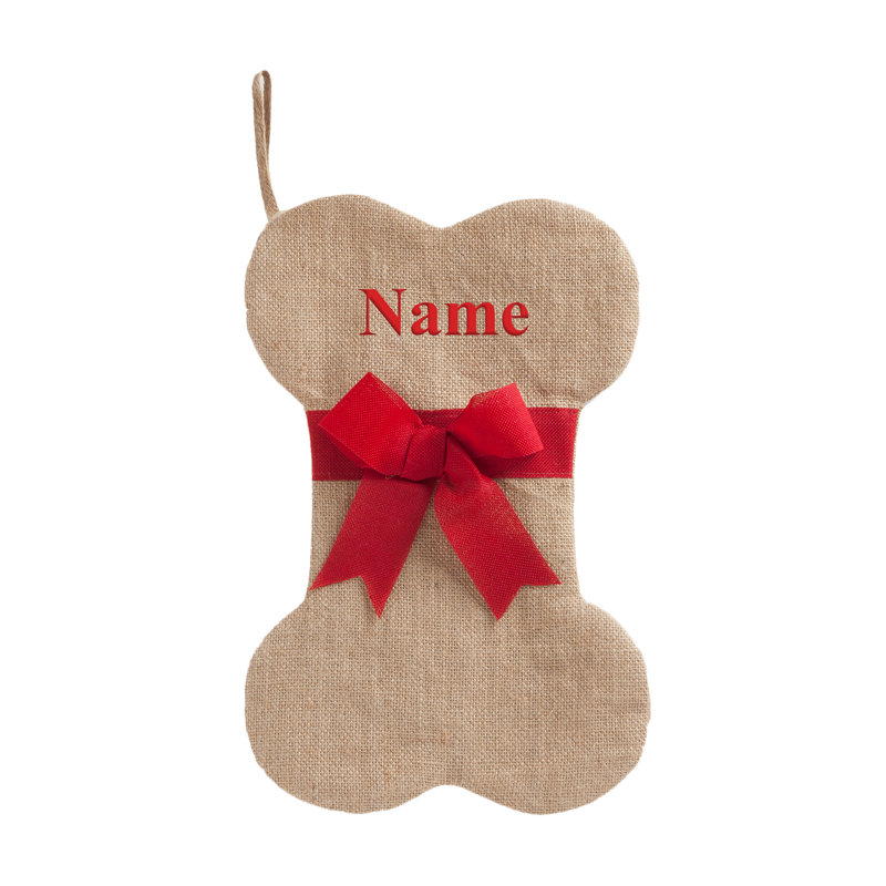 Personalized Dog Bone Stocking, Yes