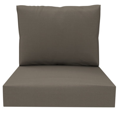 28.5" W Indoor and Outdoor Water-Repellent and UV-Resistant Deep Seat Cushion Set 