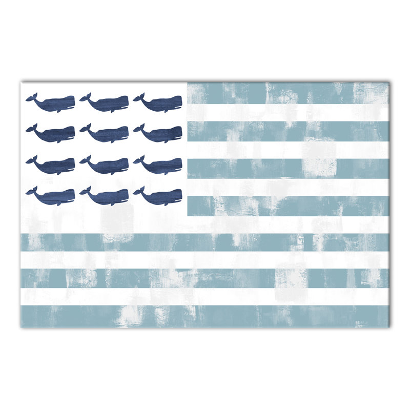 «Whale Flag», impression sur toile tendue, H 12 po x l 18 po x P 1,25 po