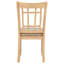 Chaises de salle à manger charmantes en chêne clair avec dossier quadrillé et revêtement en lin doux, parfaites pour une assise décontractée et confortable (Chaise seule)