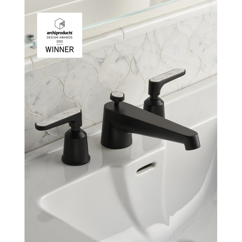 3-Hole Basin Set with Pop-up Waste, Matt Black