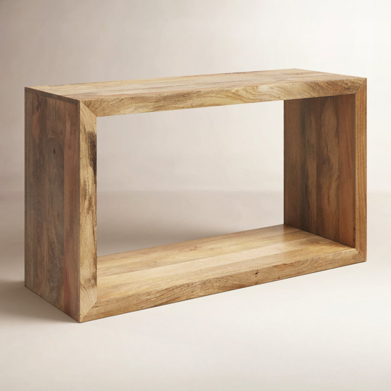 52'' Solid Wood Console Table, Natural Brown