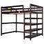 Lit mezzanine avec tablettes de rangement et bureau sous le lit-364992006-364992005