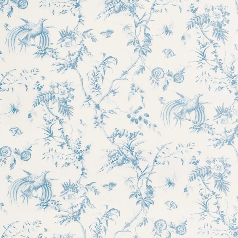 Tissu 100% coton Toile de La Prairie, Bleu