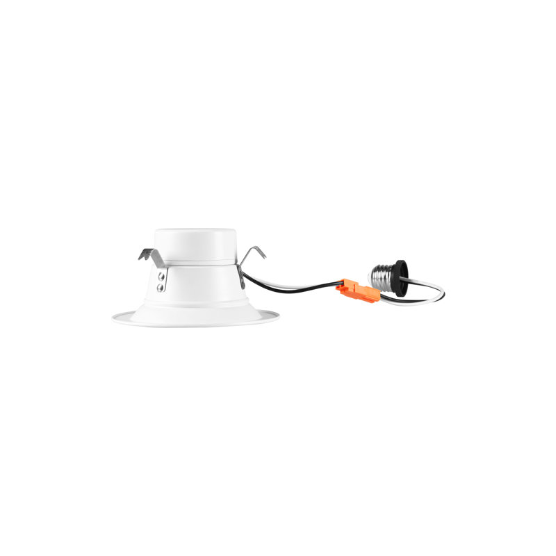 Matte White Aluminum Dimmable LED Retrofit Lights, 4-Pack