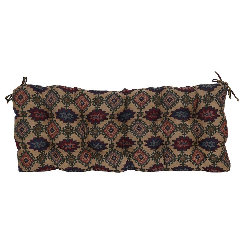 Tufted Tapestry Bench Cushion