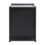 Table d'appoint pour l'extérieur avec support de réservoir en métal, noir mat, design moderne pour la décoration intérieure, pièce multifonctionnelle, fer thermolaqué, l 15,51 po, P, support noir H 22,12, table avec