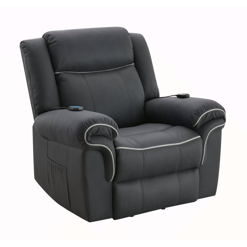 Fauteuil inclinable électrique en microfibre Domana