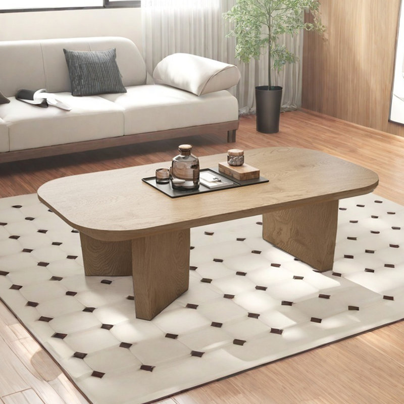 Table basse de coin antique, Burlywood, H 15 po x L 51,2 po x l 27,6 po