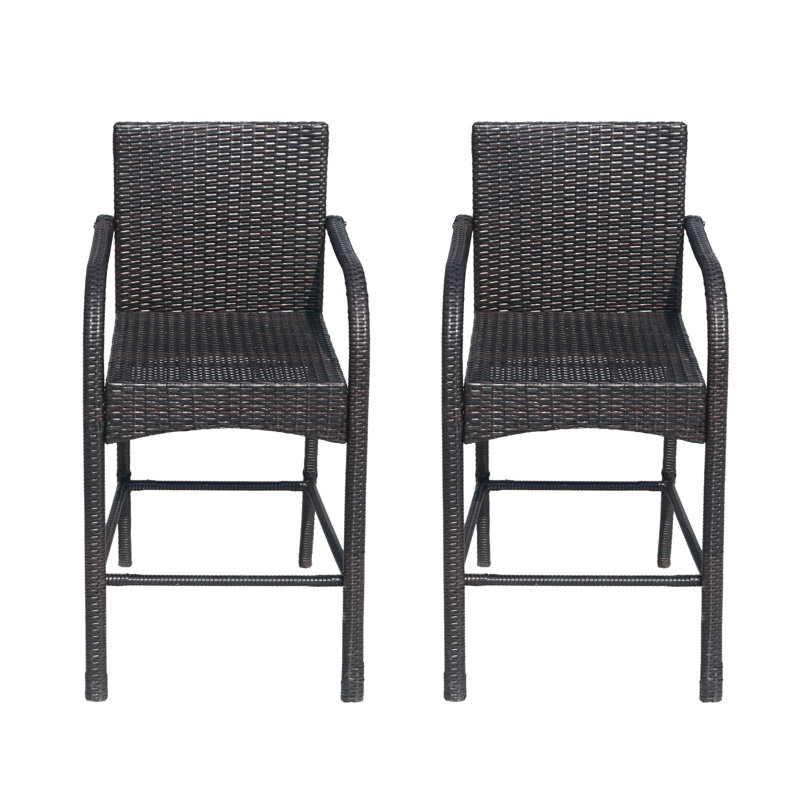 Extérieur de 2 pièces, structure en métal, hauteur 46,45 po, brun moderne 2, faux style général
