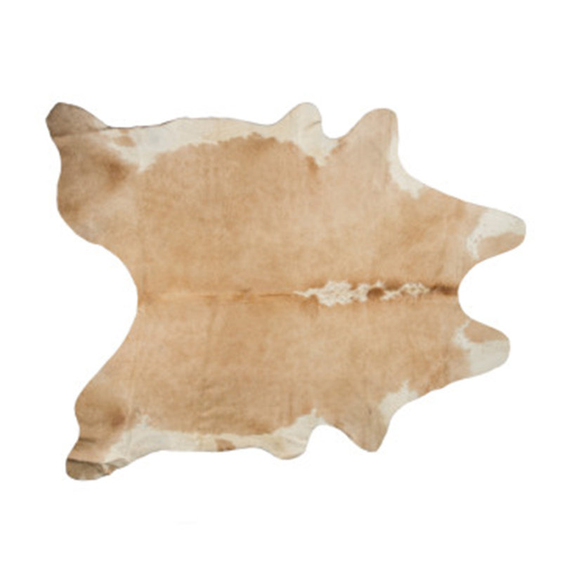 Tapis brun clair/zone blanche vache Batey